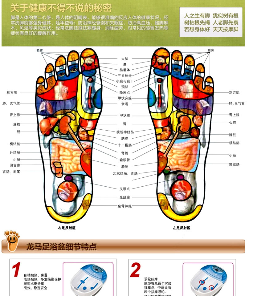 龙马 温暖型kmz-iv足浴盆 全自动按摩洗脚盆