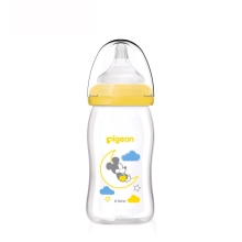 贝亲 Disney“自然实感”宽口径玻璃彩绘奶瓶160ml配SS奶嘴（米奇宝宝-安睡）AA137 母婴 玻璃奶瓶